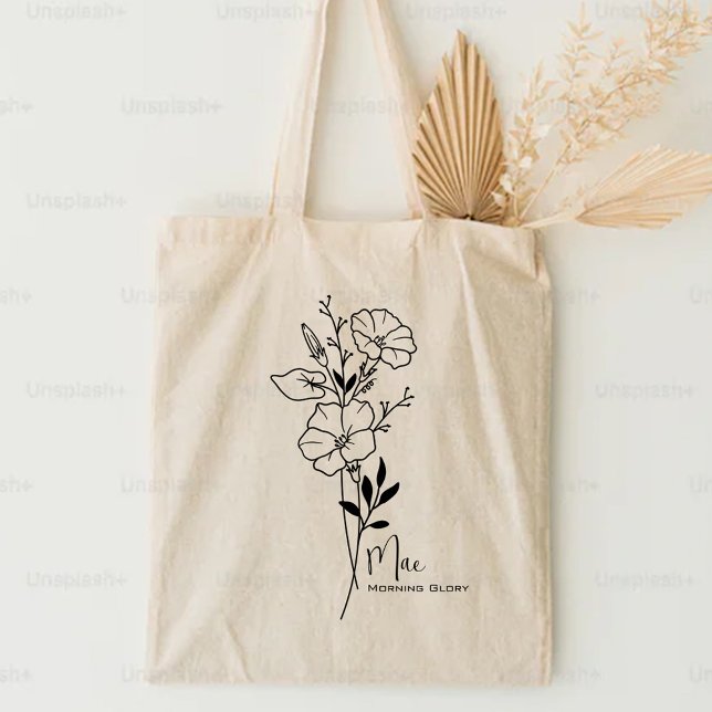 Tote Bag Fleur de mois de naissance personnalisée Septembre (Créateur téléchargé)