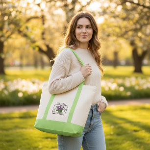 Tote Bag Fleur de naissance violette de février élégante pe