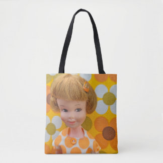 Tote Bag Fleur de Penny Power Jaune et Vert Olive