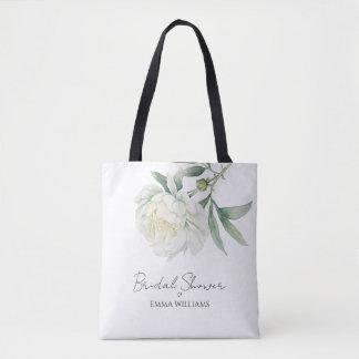 Tote Bag Fleur de pivoine à l'aquarelle | Baby Shower de ma