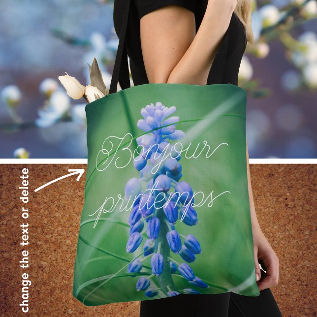 Tote Bag Fleur de printemps (Hyacinthe de raisin) (Créateur téléchargé)