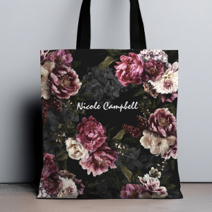 Tote Bag Fleur de rose blanche luxueuse et lunatique