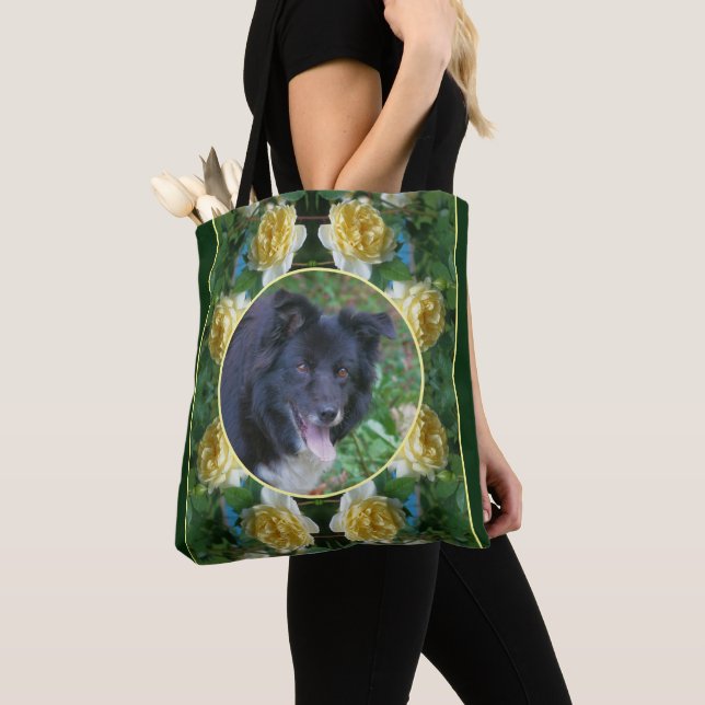 Tote Bag Fleur de rose jaune Créez votre propre photo (De près)