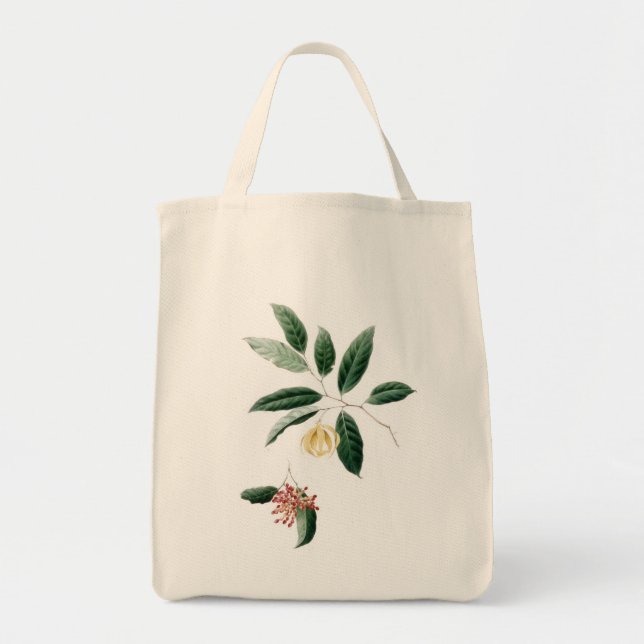 Tote Bag Fleur de sac, rouge et jaune florale (Devant)