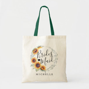 Tote Bag Fleur de soleil rustique Bridesmaid