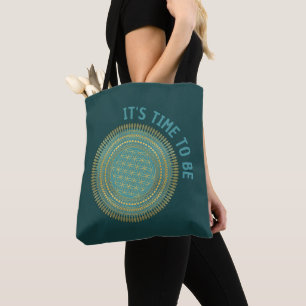 Tote Bag Fleur de Vie - Mandala Indigène 1