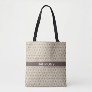 Tote Bag Fleur de Vie sur Beige