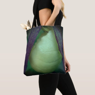 Tote Bag Fleur d'orchidée blanche à une seule dame