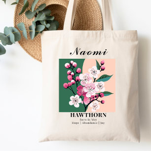 Tote Bag Fleur du mois de naissance de mai Coton bloc de co