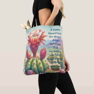 Tote Bag Fleur et devis de cactus de torche