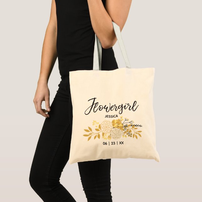 Tote Bag Fleur florale Fourre-tout (Devant (produit))