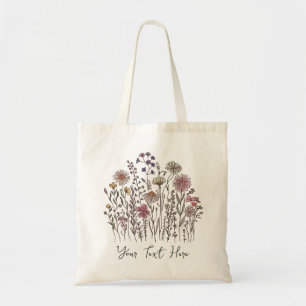 Tote Bag Fleur florale moderne de fleur sauvage aquarelle p