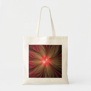 Tote Bag Fleur fractale de fansy rouge