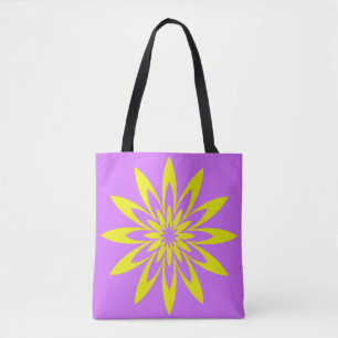 Tote Bag Fleur jaune pourpre