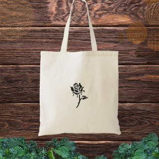 Tote Bag Fleur noire