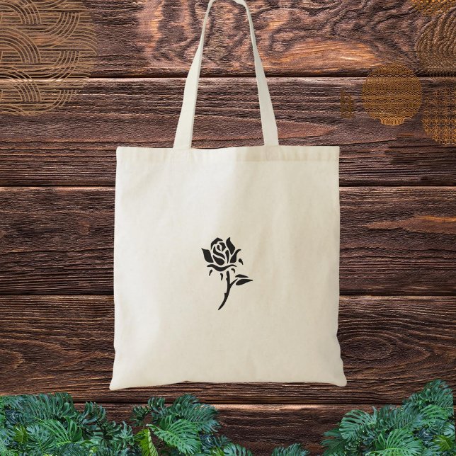 Tote Bag Fleur noire (Créateur téléchargé)