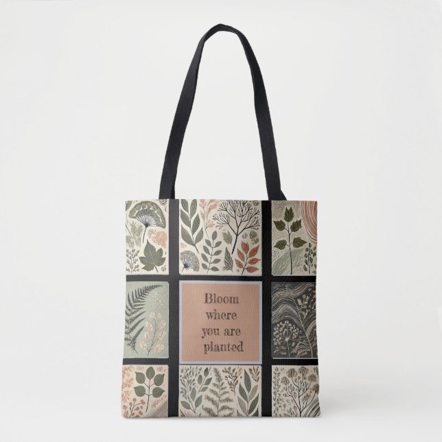 Tote Bag Fleur où vous êtes plantés Fourre-tout (Devant)