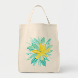 Tote Bag fleur peinte à la main