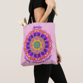 Tote Bag Fleur personnalisée du mois de février Rose