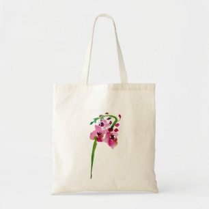 Tote Bag Fleur rose aquarelle Verbascum blush