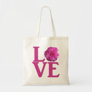 Tote Bag Fleur Rose Classique Amour