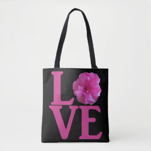 Tote Bag Fleur Rose Classique Amour