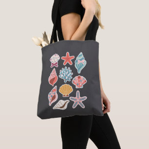 Tote Bag Fleur sauvage Coquillage Clam Vibes estivales Flor