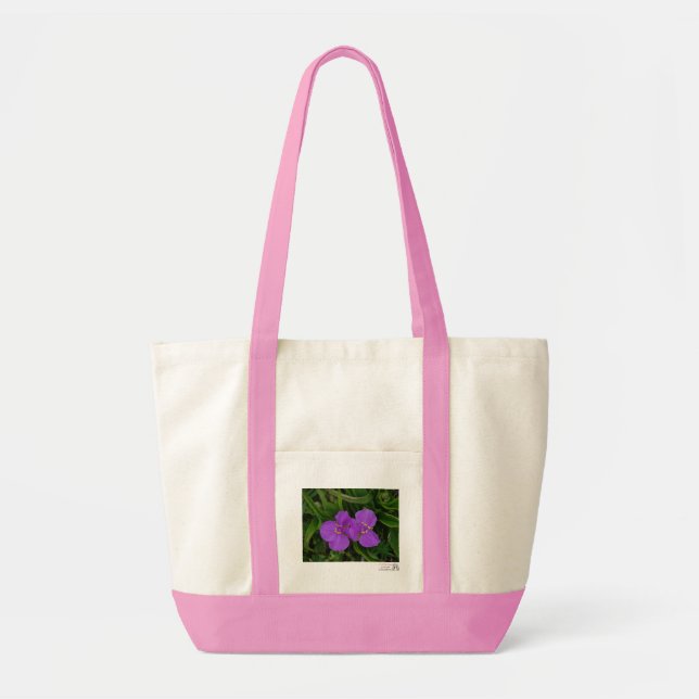 Tote Bag Fleur sauvage Fuchsia Spiderwort Hot Springs Cadea (Devant)