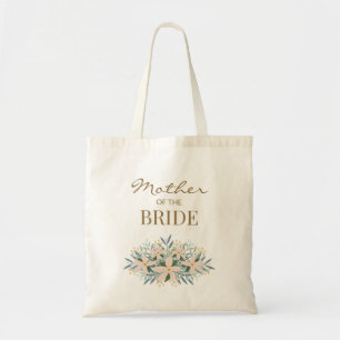 Tote Bag Fleur Sauvage Mère de la Mariée Monogramme Personn