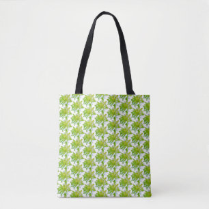 Tote Bag Fleur vert vert vert vert pâle marguerite