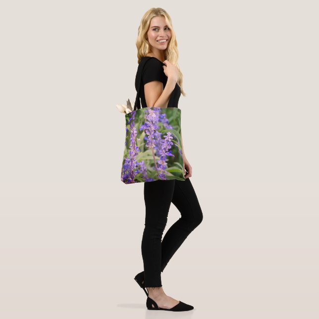 Tote Bag Fleur violette, fleurs photographie (Sur le modèle)