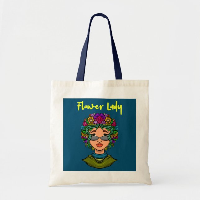 Tote Bag Fleuriste Plante Lady Fleur Lady Fleurs (Devant)