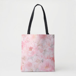 Tote Bag Fleurs aquarelles Blush Bloom