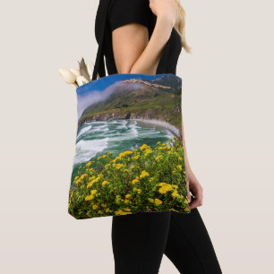 Tote Bag Fleurs au-dessus de la plage de Sand Dollar