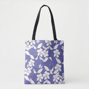Tote Bag Fleurs blanches sur la boucle