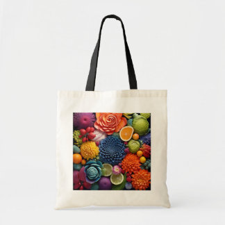 Tote Bag Fleurs colorées - Design 1