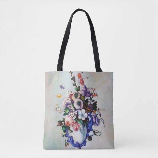 Tote Bag Fleurs dans un Vase Rococo, Paul Cezanne (Devant)