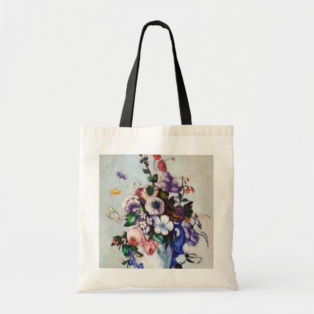 Tote Bag Fleurs dans un Vase Rococo, Paul Cezanne (Devant)