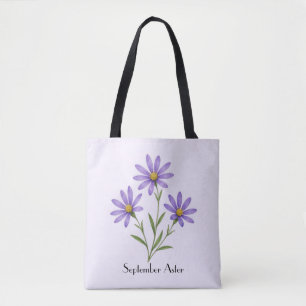 Tote Bag Fleurs d'aster de septembre