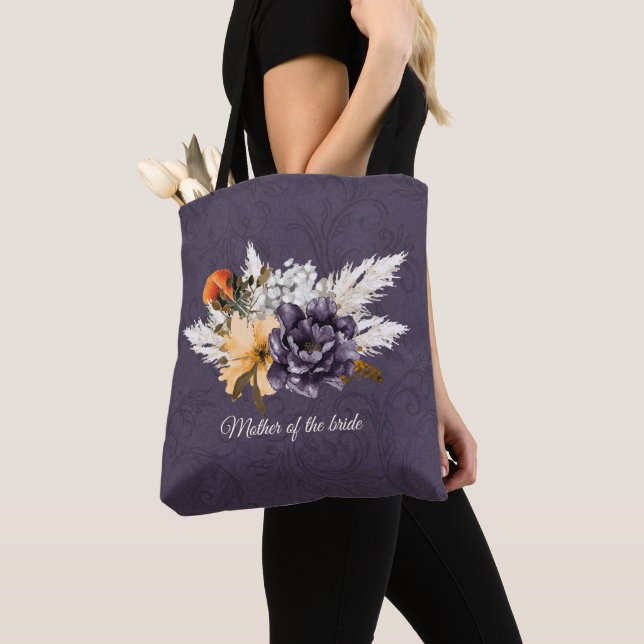 Tote Bag Fleurs d'automne et herbe de la pampa, mère de la  (De près)