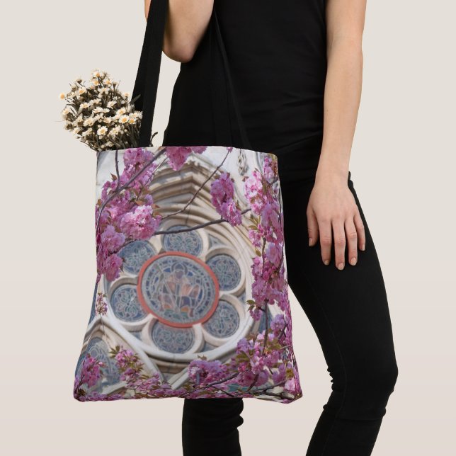 Tote Bag Fleurs de cerisiers fourre-tout (De près)