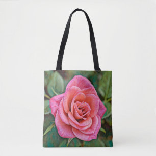 Tote Bag Fleurs de foi Artsy Rose Rose Fourre-tout