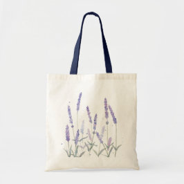 Tote Bag Fleurs de Lavande Boho Rustique Aquarelle Botaniqu