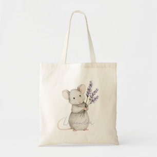 Tote Bag Fleurs de Lavande de Souris