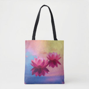 Tote Bag Fleurs de lotus Abstraites