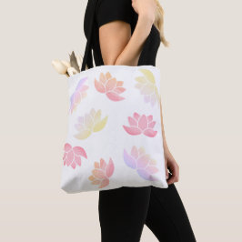 Tote Bag Fleurs de lotus colorées