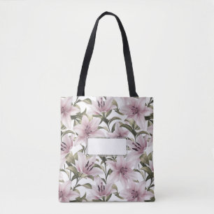 Tote Bag Fleurs de lys. Modèle floral