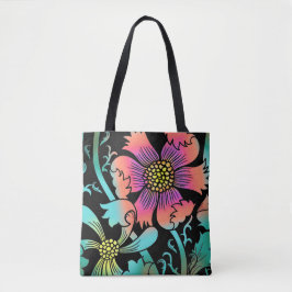 Tote Bag Fleurs de néon
