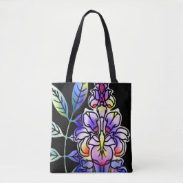 Tote Bag Fleurs de néon