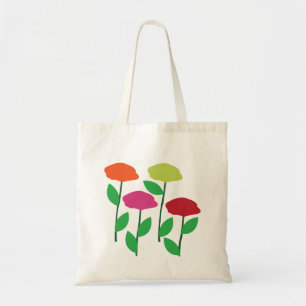 Tote Bag Fleurs de pavot colorées Floral